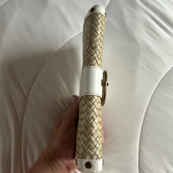 Coach Vintage Beige Nature Straw Wristlet - Picture 6 of 9